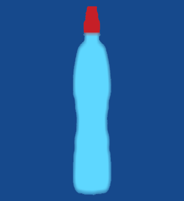 blue tall water bottle