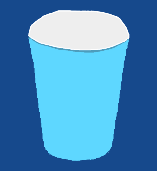 blue water cup