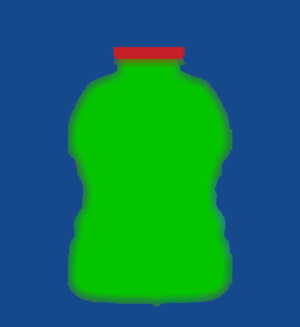 green small water bottle