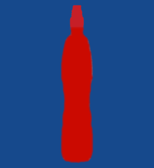 red tall water bottle