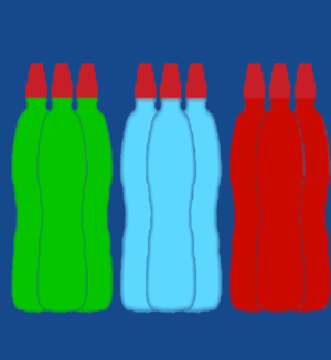 tall water bottle bundle of 9